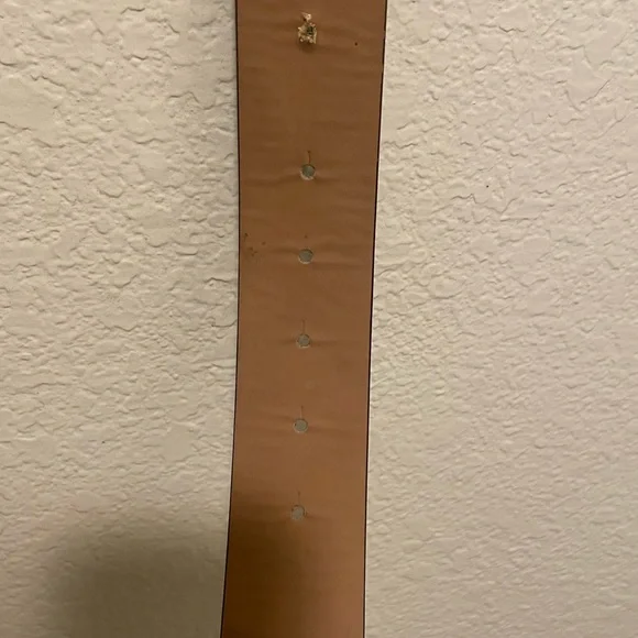 Michael Kors Patterned Belt with Gold Logo Buckle - Picture 4 of 6